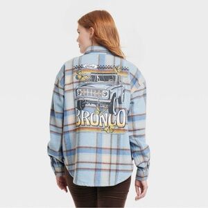 Official Ford Bronco plaid flannel shirt shacket jacket